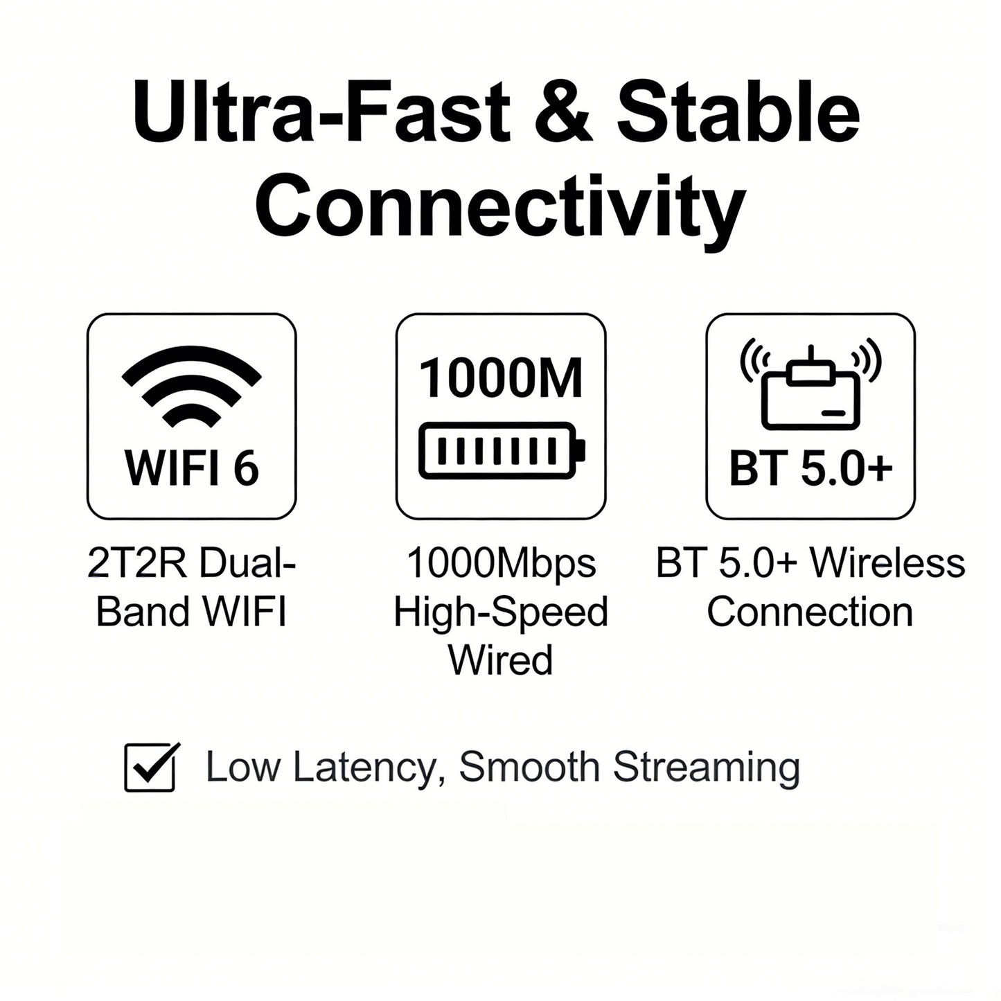 Ufree Tv box Easy Set up smart Streaming Box for tv  8K/4k HDR-Android 14.0