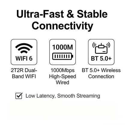 Ufree Tv box Easy Set up smart Streaming Box for tv  8K/4k HDR-Android 14.0