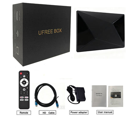 Ufree Tv box Easy Set up smart Streaming Box for tv  8K/4k HDR-Android 14.0